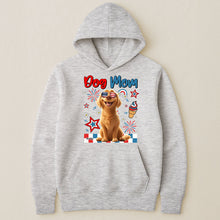 Load image into Gallery viewer, Dog Mom - Independence Day - Personalized Shirt Shirt HeartfulPaws
