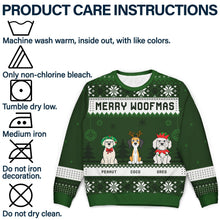 Load image into Gallery viewer, Feliz Navidog Merry Woofmas Funny Cartoon Dogs - Christmas Gift For Dog Lovers - Personalized Unisex Ugly Sweater Ugly Sweater HeartfulPaws