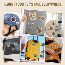 Load image into Gallery viewer, Custom Photo Dog Cat Pet Portrait - Personalized Custom Cutout Vinyl Sticker Custom Cutout Vinyl Sticker HeartfulPaws