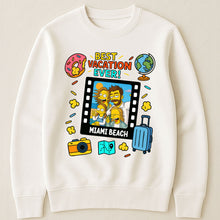 Load image into Gallery viewer, Best Vacation Ever Simpsonized Portrait - Personalized Photo Shirt Shirt HeartfulPaws