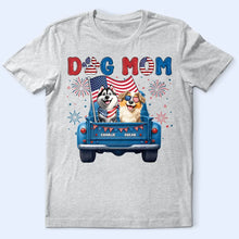 Load image into Gallery viewer, Stars & Stripes Dog Mom Dog Dad - Personalized T Shirt T-shirt HeartfulPaws