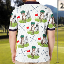 Load image into Gallery viewer, Golf & Dog Lovers - Favorite Caddy Dog Dad Gifts - Personalized Photo Polo Shirt Polo Shirt HeartfulPaws