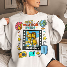 Load image into Gallery viewer, Best Vacation Ever Simpsonized Portrait - Personalized Photo Shirt Shirt HeartfulPaws