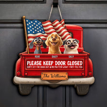 Load image into Gallery viewer, Don't Let The Dogs Out - Personalized Wood Sign Custom Shaped Wood Sign HeartfulPaws
