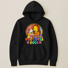 Load image into Gallery viewer, Just A Girl Who Loves Dogs Simpsonized Portrait - Personalized Photo Shirt Shirt HeartfulPaws
