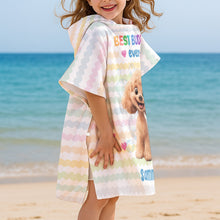 Load image into Gallery viewer, Best Buddy Ever - Personalized Kids Hooded Towel Kids Hooded Towel HeartfulPaws
