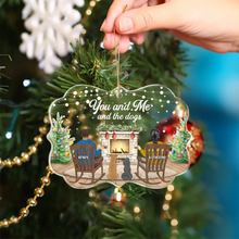 Load image into Gallery viewer, You And Me And The Dogs - Christmas Gift For Dog Lover - Personalized Medallion Acrylic Ornament Acrylic Ornament HeartfulPaws
