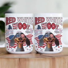 Load image into Gallery viewer, Red White Woof - Personalized Mug Mug HeartfulPaws
