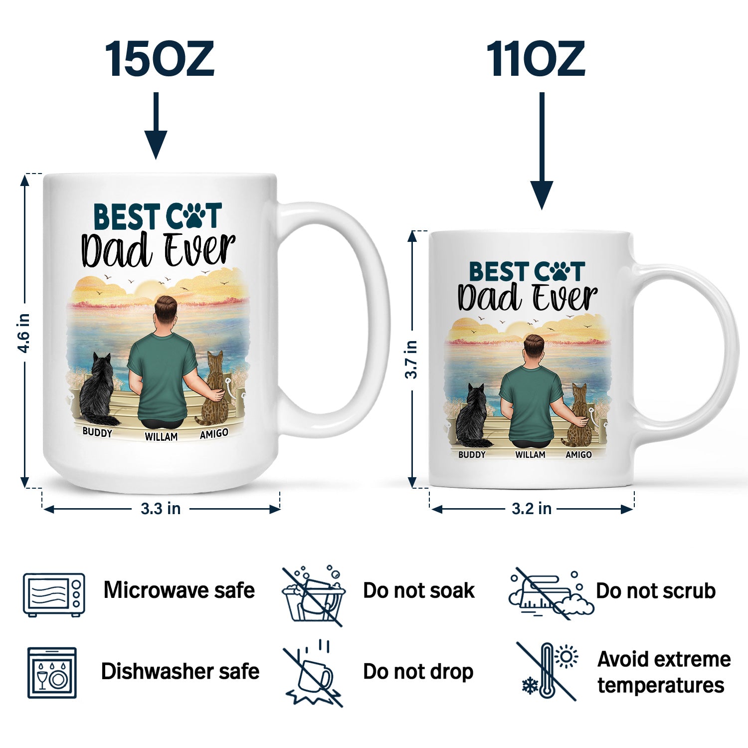 A Bond That Can't Be Broken - Gift For Cat Lovers, Cat Mom, Cat Dad - Personalized Mug Mug HeartfulPaws