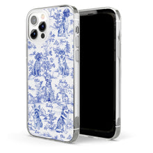 Load image into Gallery viewer, Dog Lover Gifts Toile De Jouy Dog Custom Breeds - Personalized Clear Phone Case Clear Phone Case HeartfulPaws
