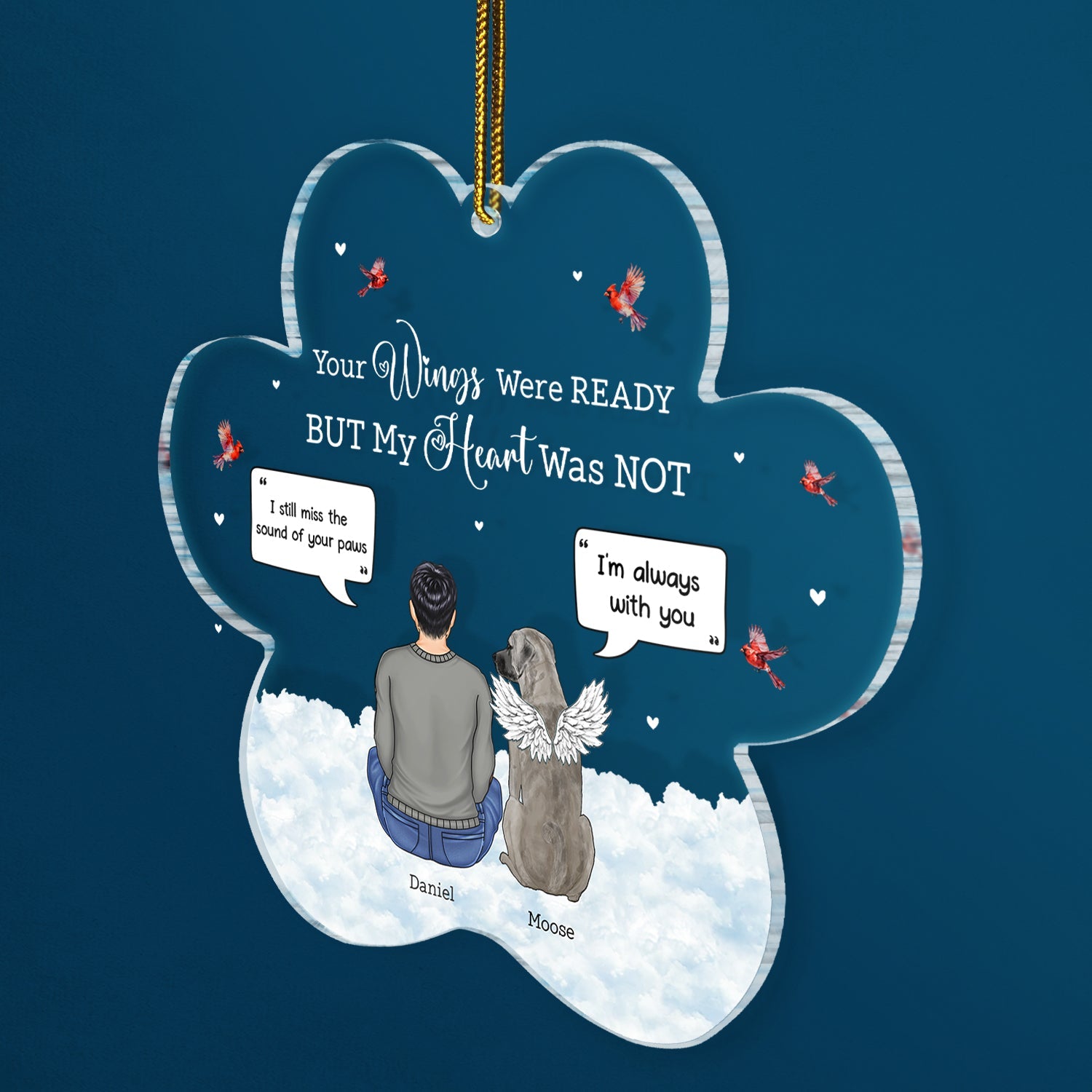 You Were My Favorite Hello And Hardest Goodbye - Christmas Memorial Gift - Personalized Custom Shaped Acrylic Ornament Acrylic Ornament HeartfulPaws