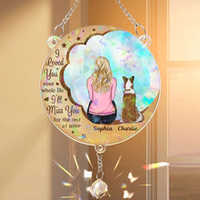Load image into Gallery viewer, I'll Miss You For The Rest Of Mine - Personalized Rainbow Suncatcher With Crystal Ball Prism Rainbow Suncatcher &amp; Crystal HeartfulPaws
