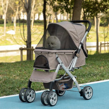 Load image into Gallery viewer, Dog Stroller For Small Dogs Cats, 4 Wheels One-Click Fold Pet Stroller With Swivel Wheels, Pet Accessories, Products For Your Pet HeartfulPaws
