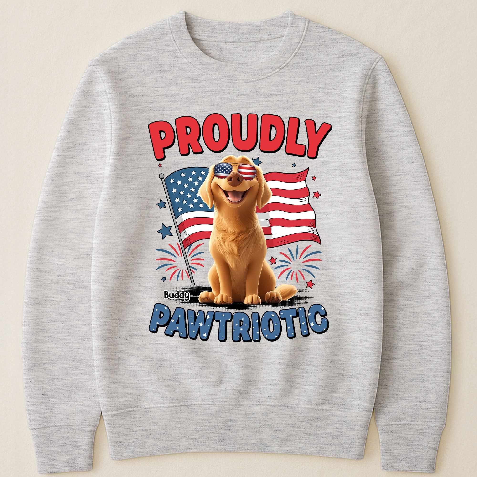 Proudly Pawtriotic - Personalized Shirt Shirt HeartfulPaws