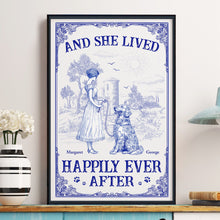 Load image into Gallery viewer, And She Lived Happily Ever After Dog Toile De Jouy - Personalized Poster Poster HeartfulPaws
