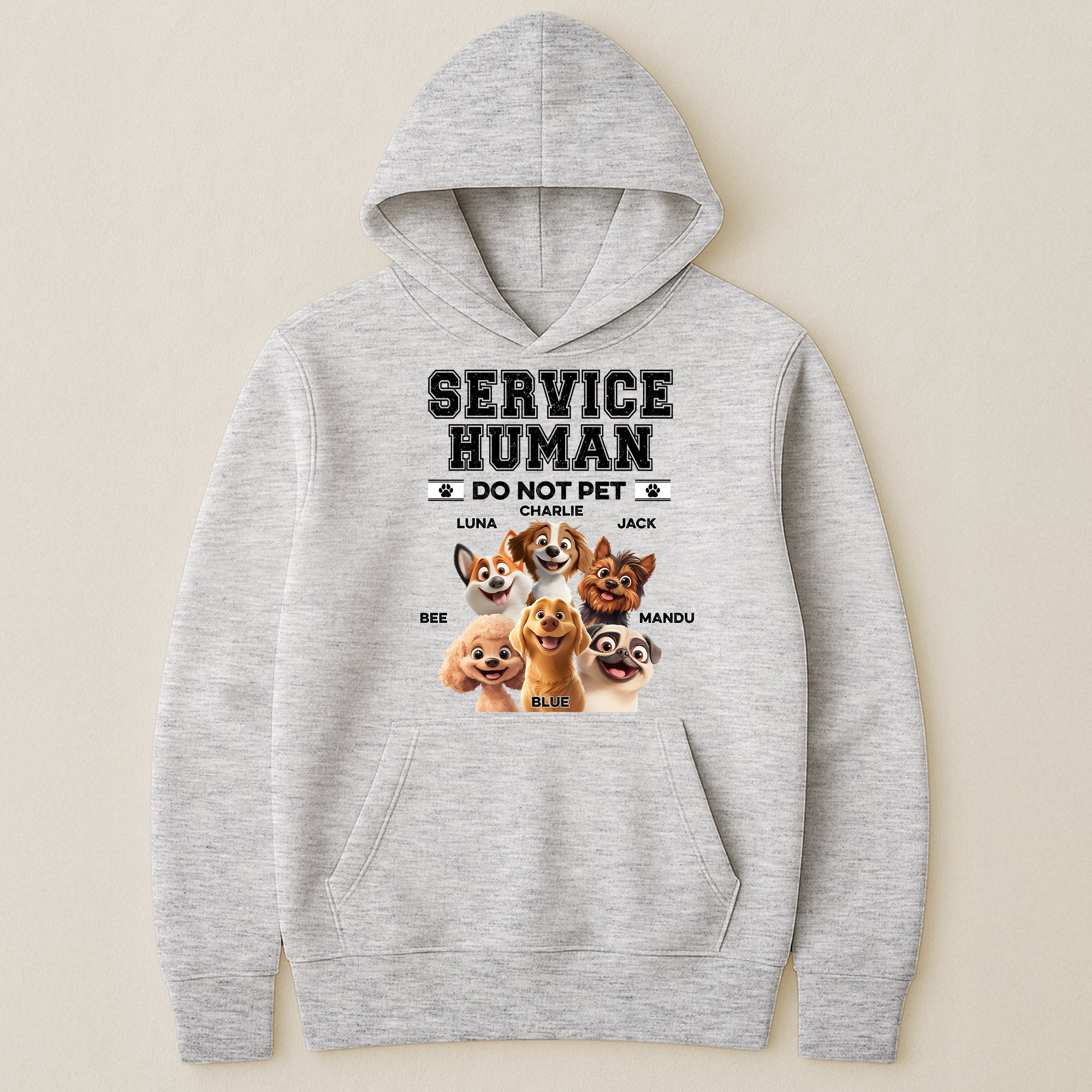 Service Human Do Not Pet Funny - Personalized Shirt Shirt HeartfulPaws