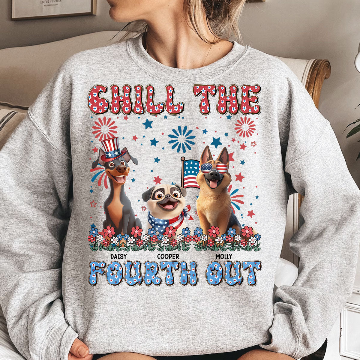 Chill The 4Th Out - Personalized Shirt Shirt HeartfulPaws