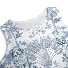 Load image into Gallery viewer, Chinoiserie Toile Dog Tropical Pattern - Personalized Sleeveless Tank Dress Sleeveless Tank Dress HeartfulPaws
