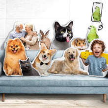 Load image into Gallery viewer, Custom Photo Pillow In The Shape Of Your Beloved Pet - Gift For Friends, Lovers, Husband, Wife And Pet Lovers - Personalized Custom Shape Pillow Pillow HeartfulPaws
