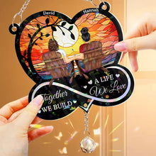 Load image into Gallery viewer, From Our First Kiss Till Our Last Breath - Personalized Rainbow Suncatcher With Crystal Ball Prism Rainbow Suncatcher &amp; Crystal HeartfulPaws
