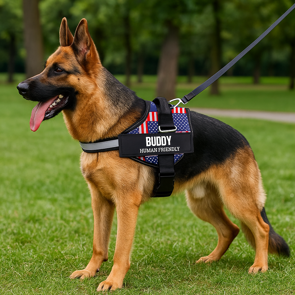 Personalized Reflective Dog Harness, Custom Name And Phone Number, For Your Dogs, For Your Cats, For Pet HeartfulPaws