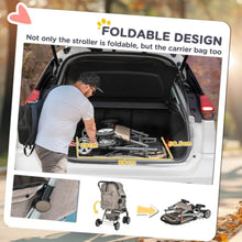 Load image into Gallery viewer, Dog Stroller For Small Dogs Cats, 4 Wheels One-Click Fold Pet Stroller With Swivel Wheels, Pet Accessories, Products For Your Pet HeartfulPaws
