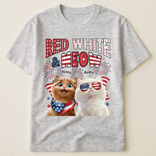 Load image into Gallery viewer, Red White Meow - Personalized Shirt Shirt HeartfulPaws
