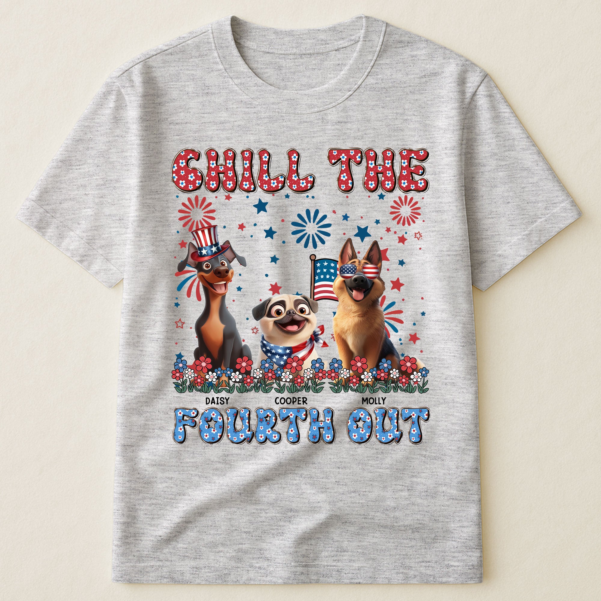 Chill The 4Th Out - Personalized Shirt Shirt HeartfulPaws