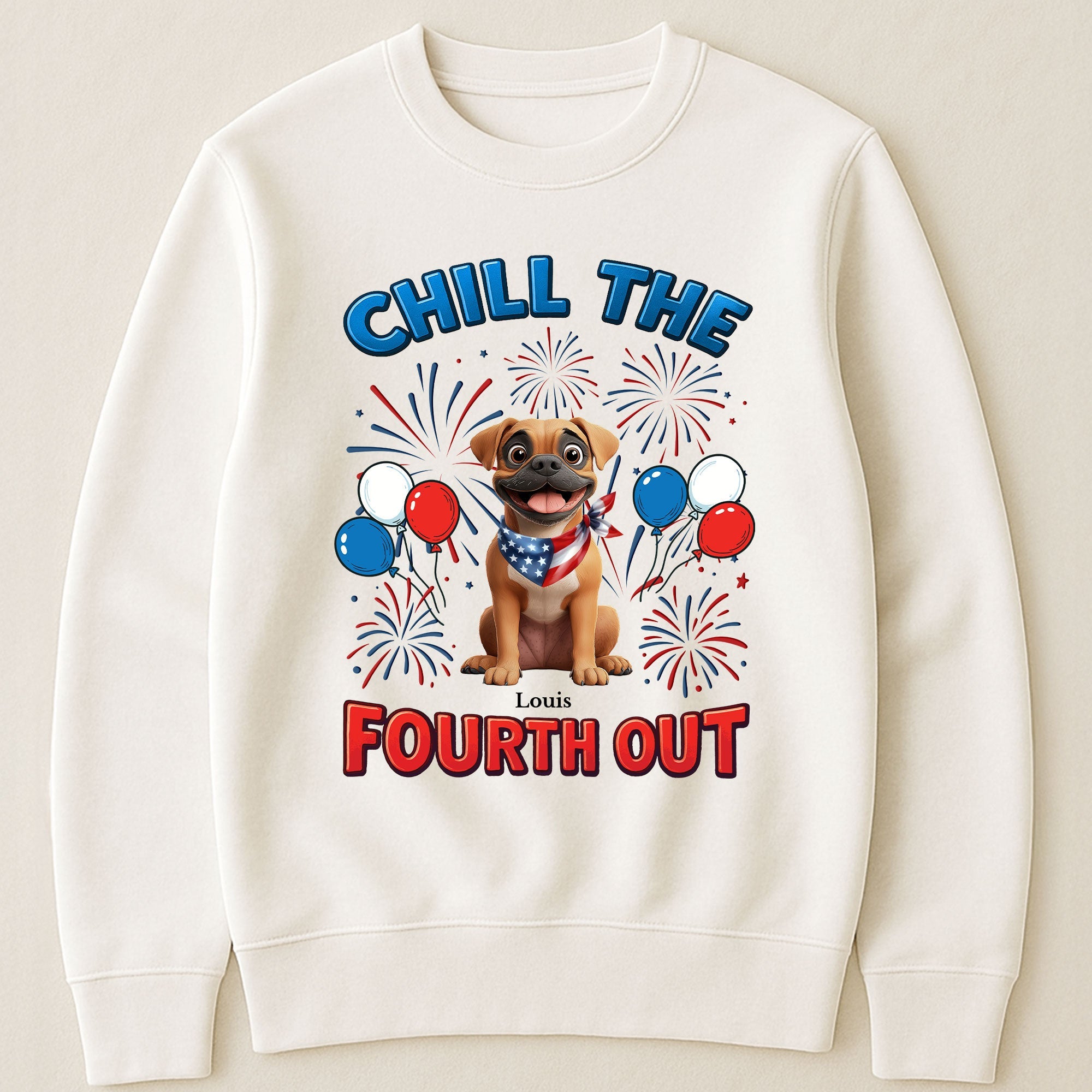 Chill The Fourth Out - Independence Day - Personalized Shirt Shirt HeartfulPaws