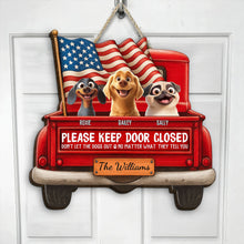 Load image into Gallery viewer, Don't Let The Dogs Out - Personalized Wood Sign Custom Shaped Wood Sign HeartfulPaws
