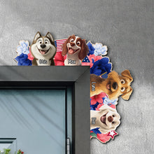 Load image into Gallery viewer, Summer In The Corner Dog Lovers - Personalized Door Corner Wood Sign Door Corner Wood Sign HeartfulPaws
