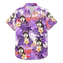 Load image into Gallery viewer, Custom Photo Beach Summer Tropical Fun Face Vacation Vibe - Personalized Hawaiian Shirt Hawaiian Shirt HeartfulPaws
