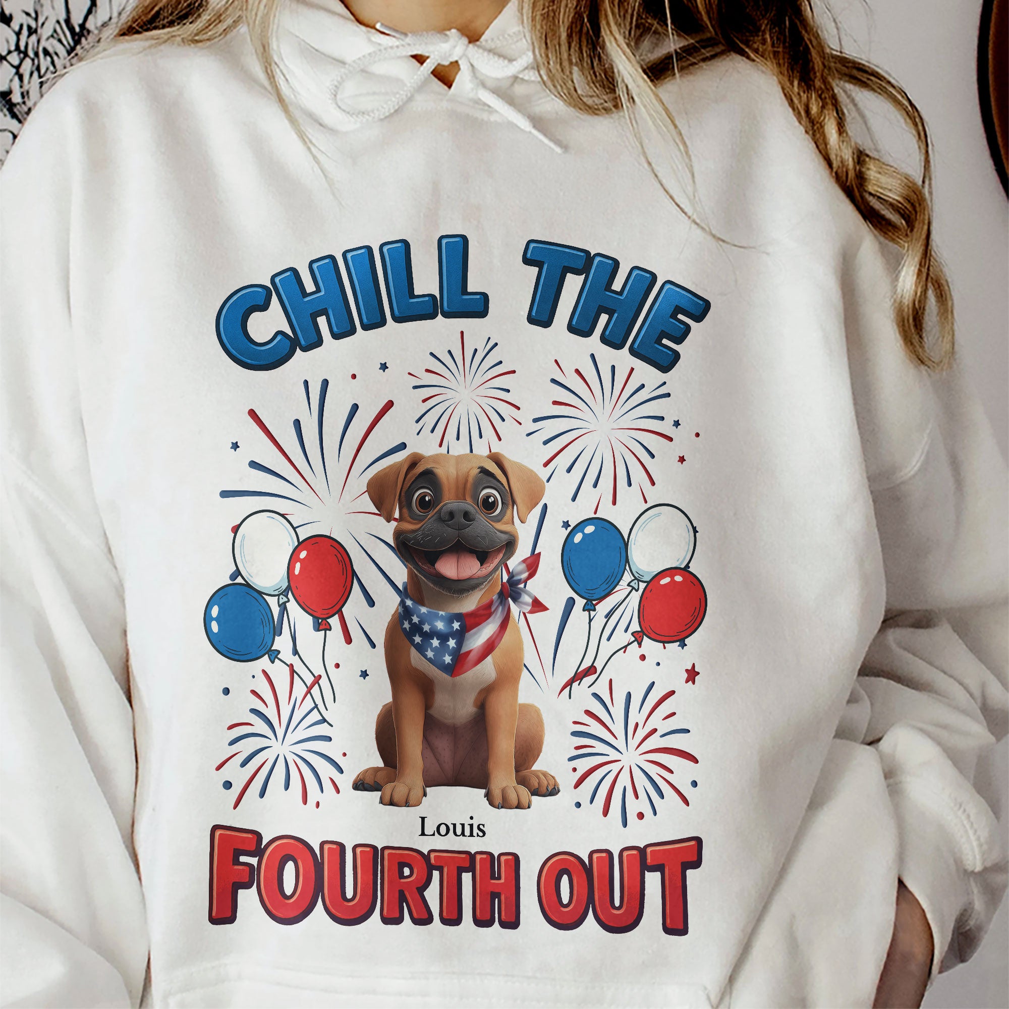 Chill The Fourth Out - Independence Day - Personalized Shirt Shirt HeartfulPaws