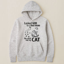 Load image into Gallery viewer, I Asked God For A True Friend Cat Toile De Jouy Style - Personalized Shirt Shirt HeartfulPaws
