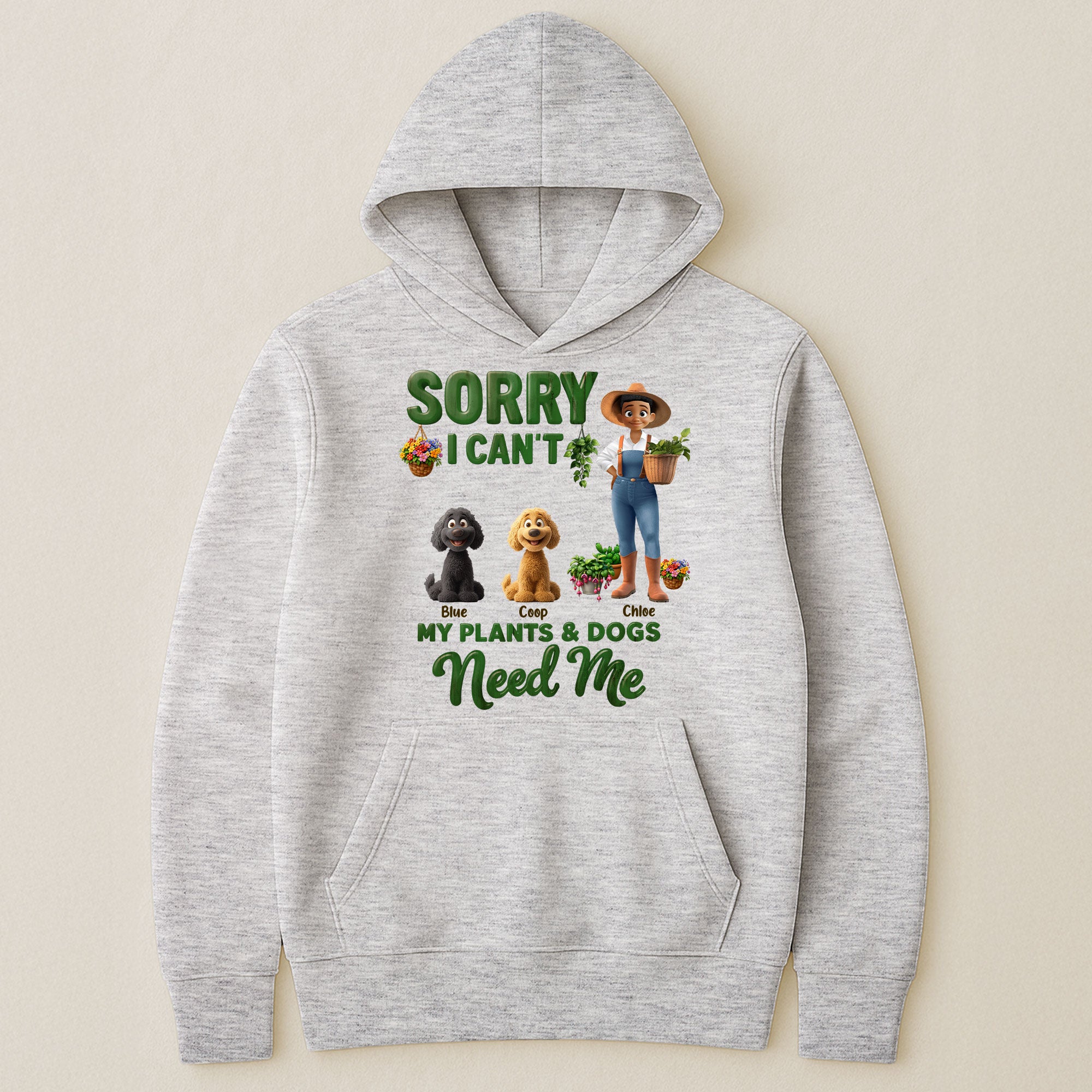 Sorry I Can't My Plants And Dogs Need Me Gardener Funny Gift - Personalized Shirt Shirt HeartfulPaws