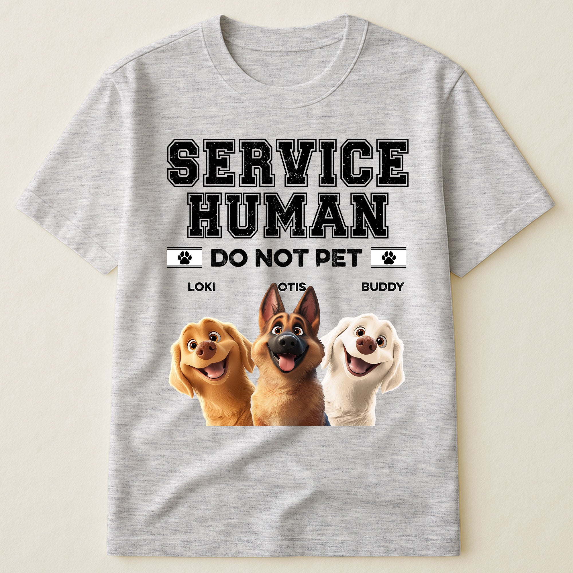 Service Human Do Not Pet Funny - Personalized Shirt Shirt HeartfulPaws