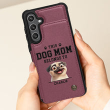 Load image into Gallery viewer, Dog Mom - Personalized Leather Flip Wallet Phone Case Leather Flip Wallet Phone Case HeartfulPaws
