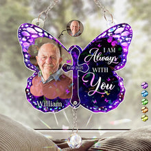 Load image into Gallery viewer, Custom Photo I Am Always With You Memorial - Personalized Rainbow Suncatcher With Crystal Ball Prism Rainbow Suncatcher &amp; Crystal HeartfulPaws
