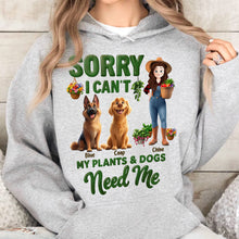 Load image into Gallery viewer, Sorry I Can't My Plants And Dogs Need Me Gardener Funny Gift - Personalized Shirt Shirt HeartfulPaws
