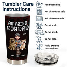 Load image into Gallery viewer, Amazing Dog Dad Dog Mom - Personalized Tumbler Tumbler HeartfulPaws
