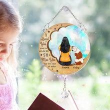 Load image into Gallery viewer, I'll Miss You For The Rest Of Mine - Personalized Rainbow Suncatcher With Crystal Ball Prism Rainbow Suncatcher &amp; Crystal HeartfulPaws
