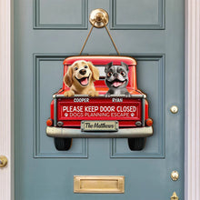 Load image into Gallery viewer, Cats Planning Escape Truck 3D Effect - Personalized Custom Shaped Wood Sign Wood Shaped Sign HeartfulPaws
