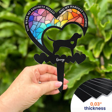 Load image into Gallery viewer, You Were My Favorite Hello &amp; My Hardest Goodbye Dog Loss - Personalized Metal Garden Stake Printed Metal Garden Stake HeartfulPaws
