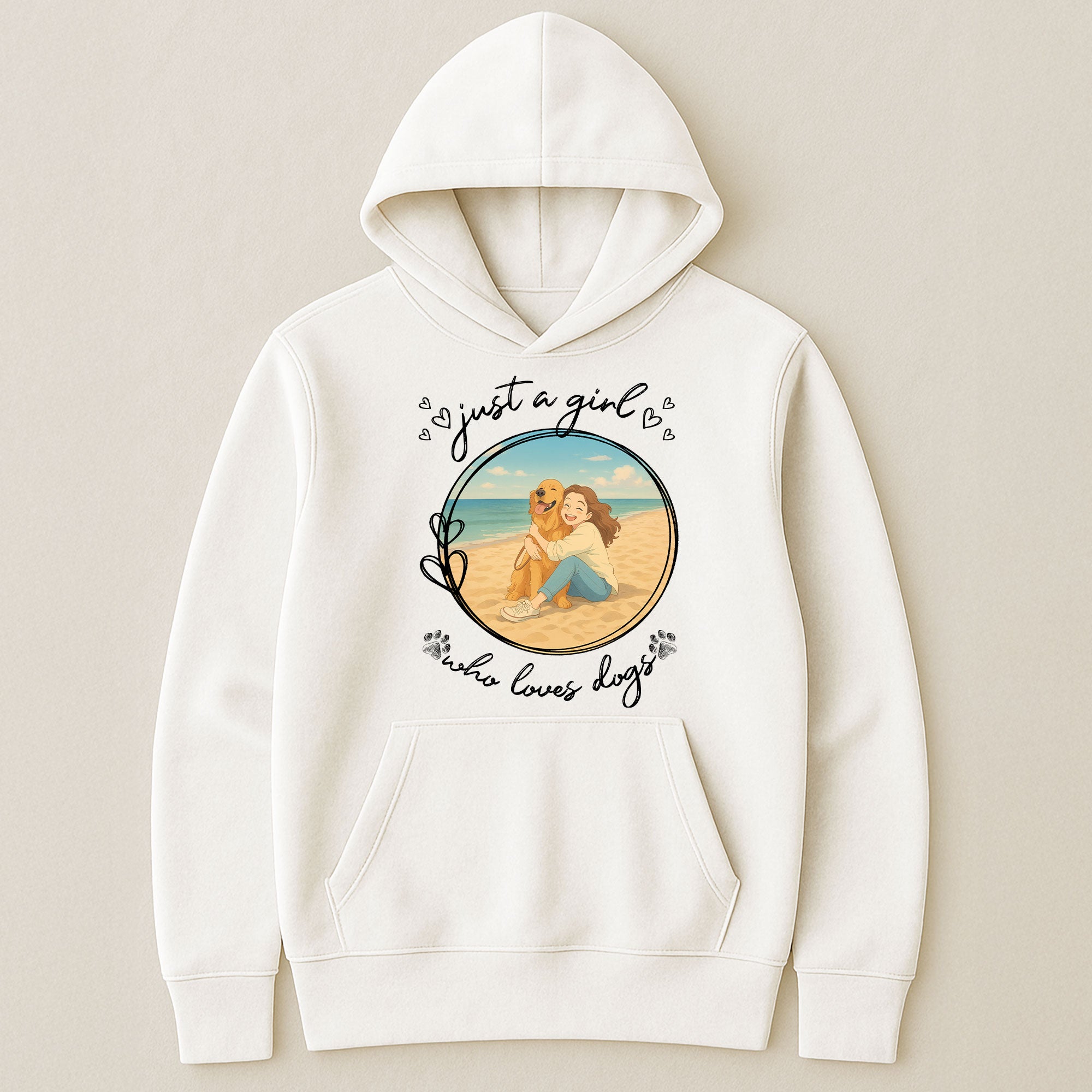 Just A Girl Who Loves Dogs Cartoon Version - Personalized Photo Shirt Shirt HeartfulPaws