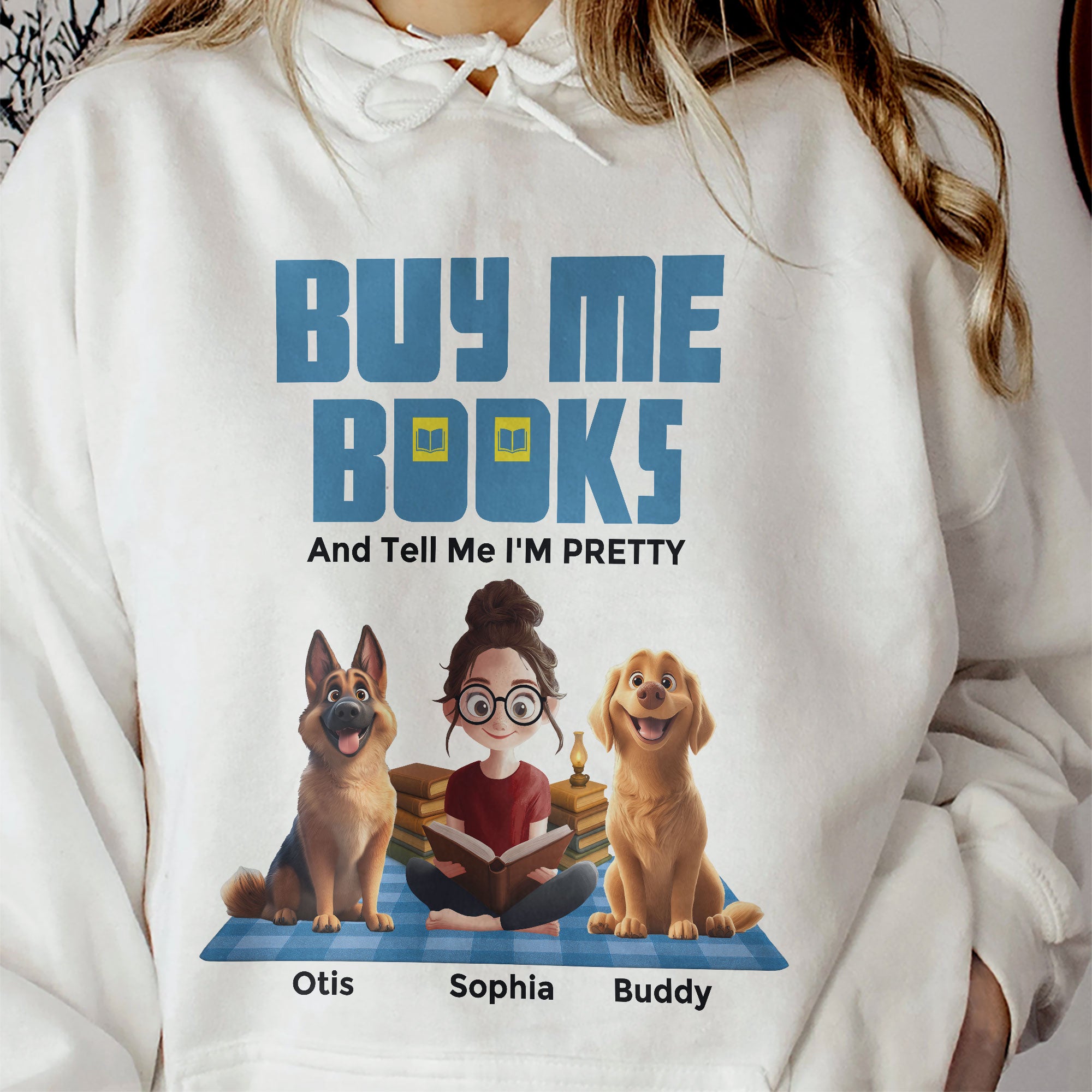 Buy Me Books Tell Me I'm Pretty - Personalized Shirt Shirt HeartfulPaws