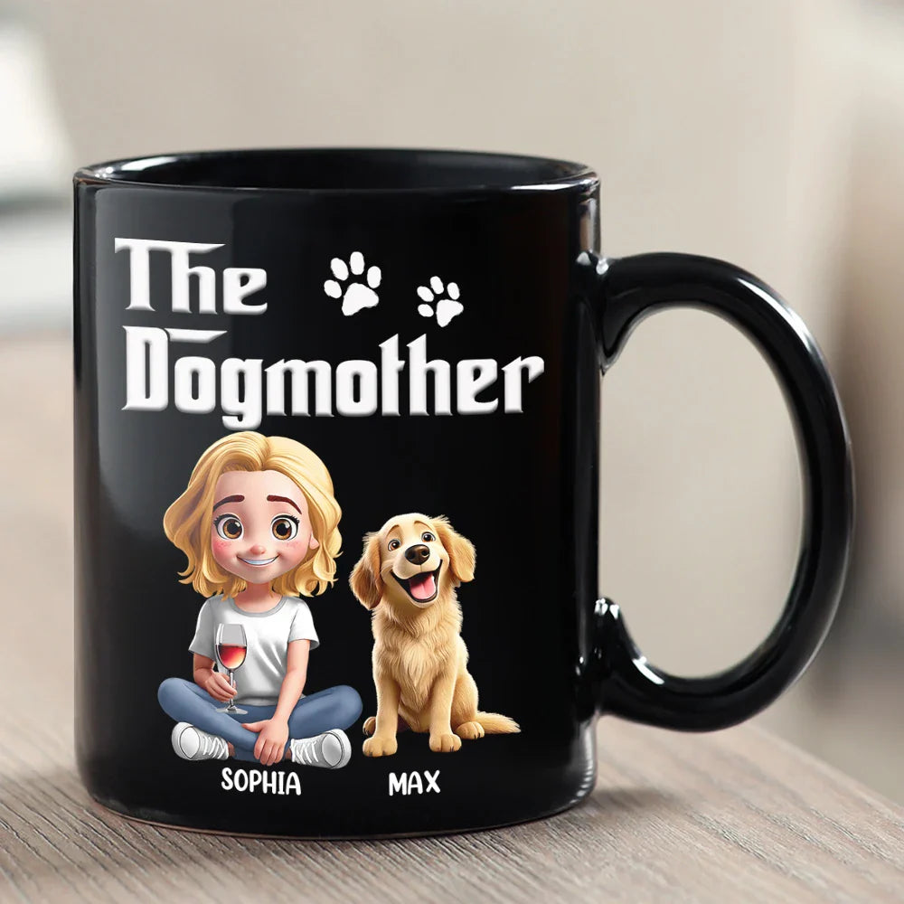 The Dogfather 3D Pet Lover - Personalized Mug Mug HeartfulPaws