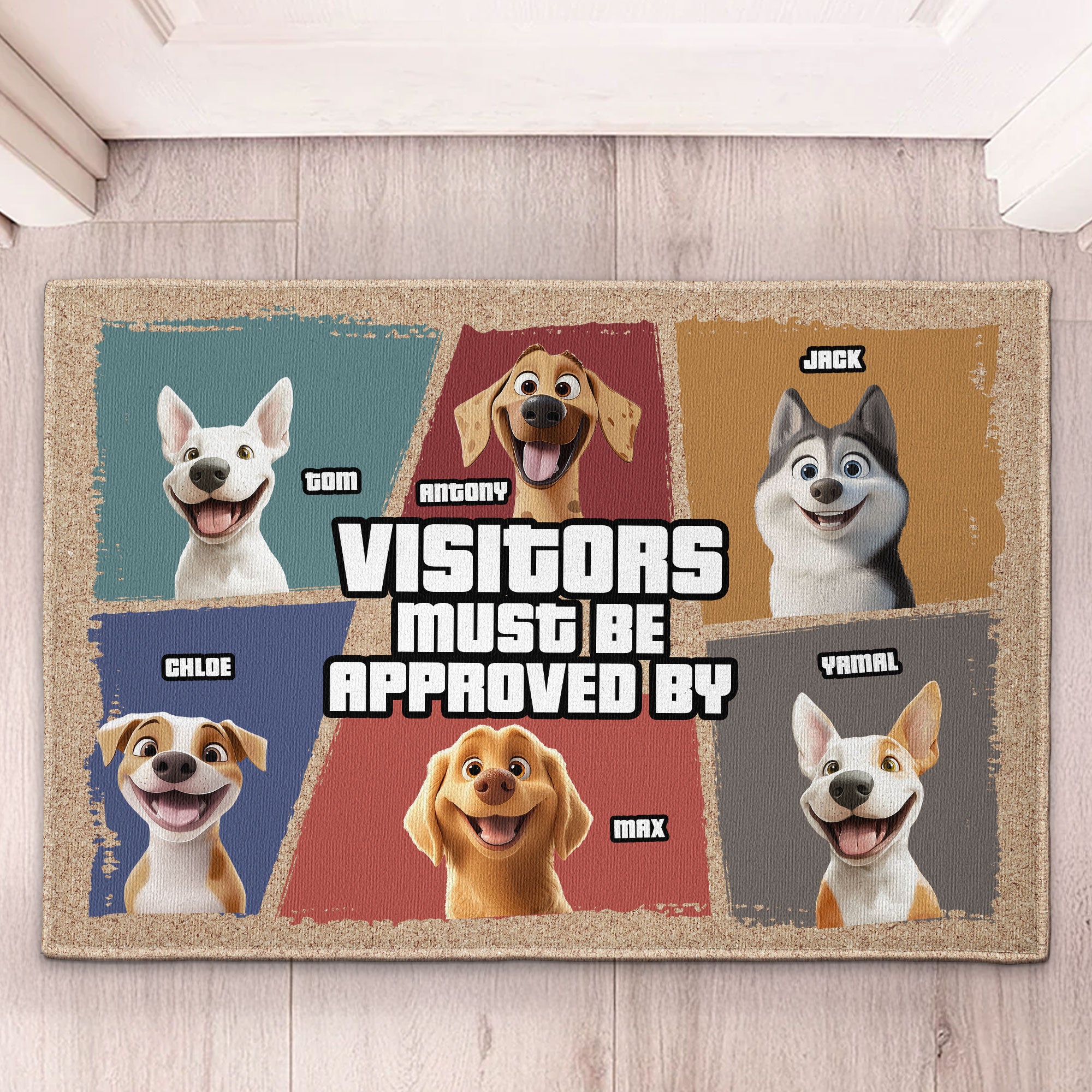 Visitors Must Be Approved By - Personalized Doormat Doormat HeartfulPaws