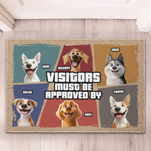 Load image into Gallery viewer, Visitors Must Be Approved By - Personalized Doormat Doormat HeartfulPaws
