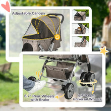 Load image into Gallery viewer, Dog Stroller For Small Dogs Cats, 4 Wheels One-Click Fold Pet Stroller With Swivel Wheels, Pet Accessories, Products For Your Pet HeartfulPaws

