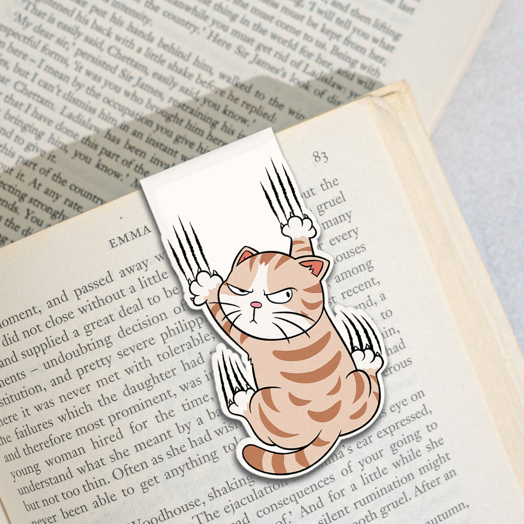 Falling Cat - Personalized Magnetic Bookmark Magnetic Bookmark HeartfulPaws